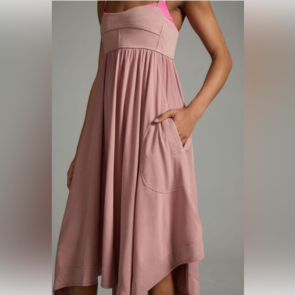 Daily Practice by Anthropologie Asymmetrical A-Line Midi Dress